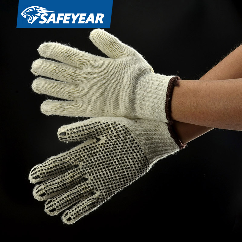 Gants de travail de sécurité à pois en PVC FL-7259