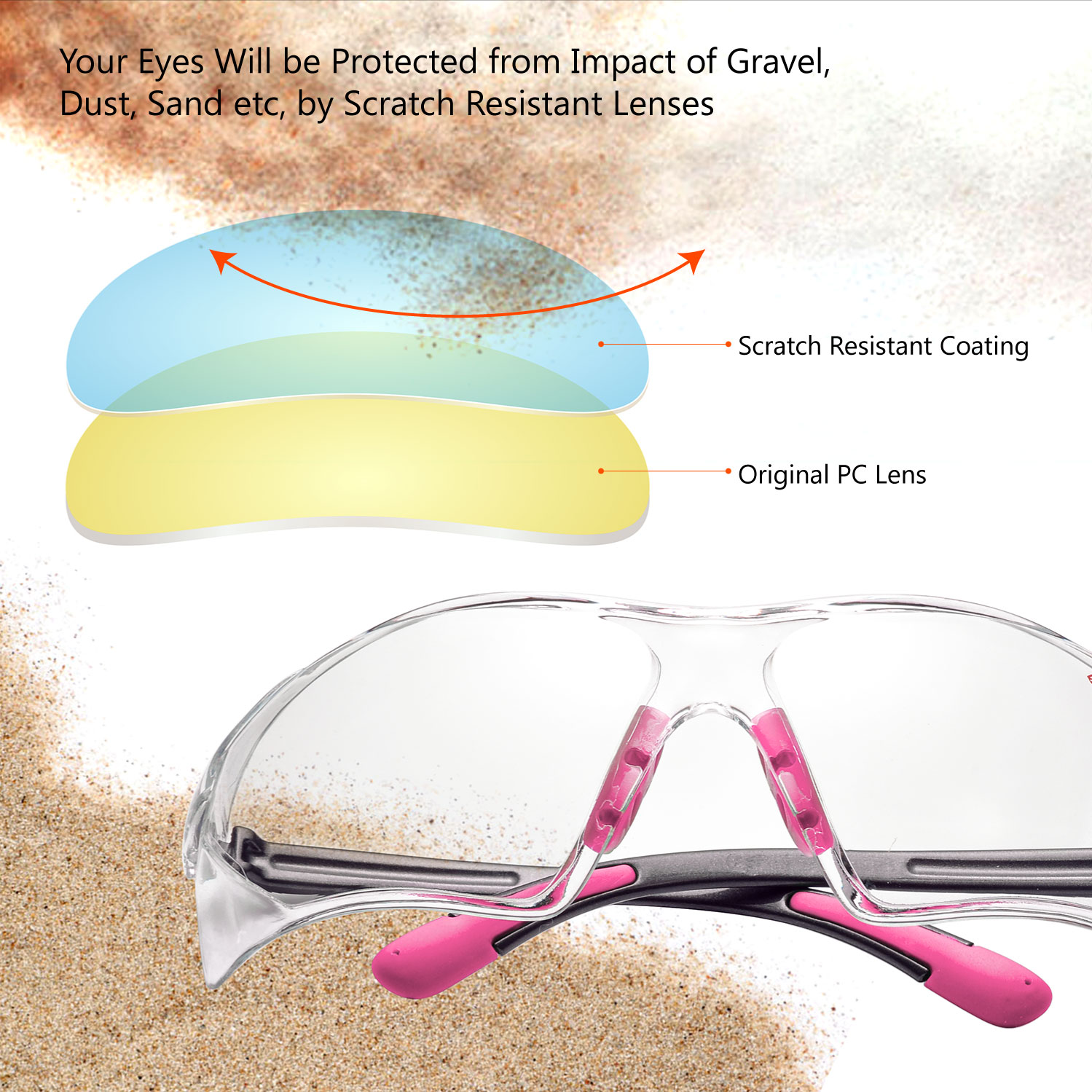 Lunettes de protection Lady Design SG003 Rose