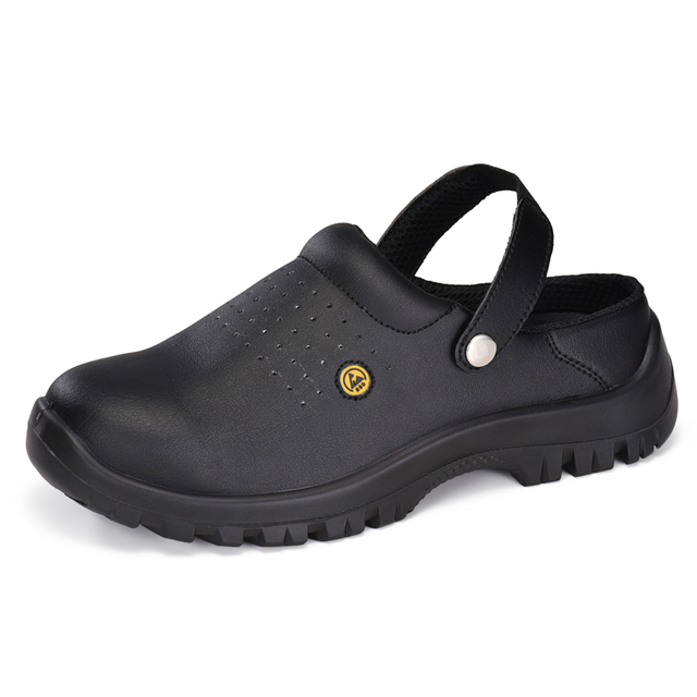 Chaussures de travail de cuisine à bout en acier pour chef de l'industrie alimentaire CleanShield SB | L-7096BK