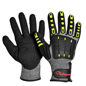 Ready Stock Gants de travail résistants aux coupures TPR9004 Jaune