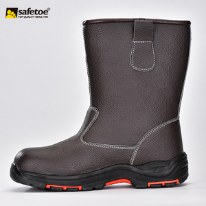 SAFETOE Bottes de sécurité marron à hauteur du genou H-9001
