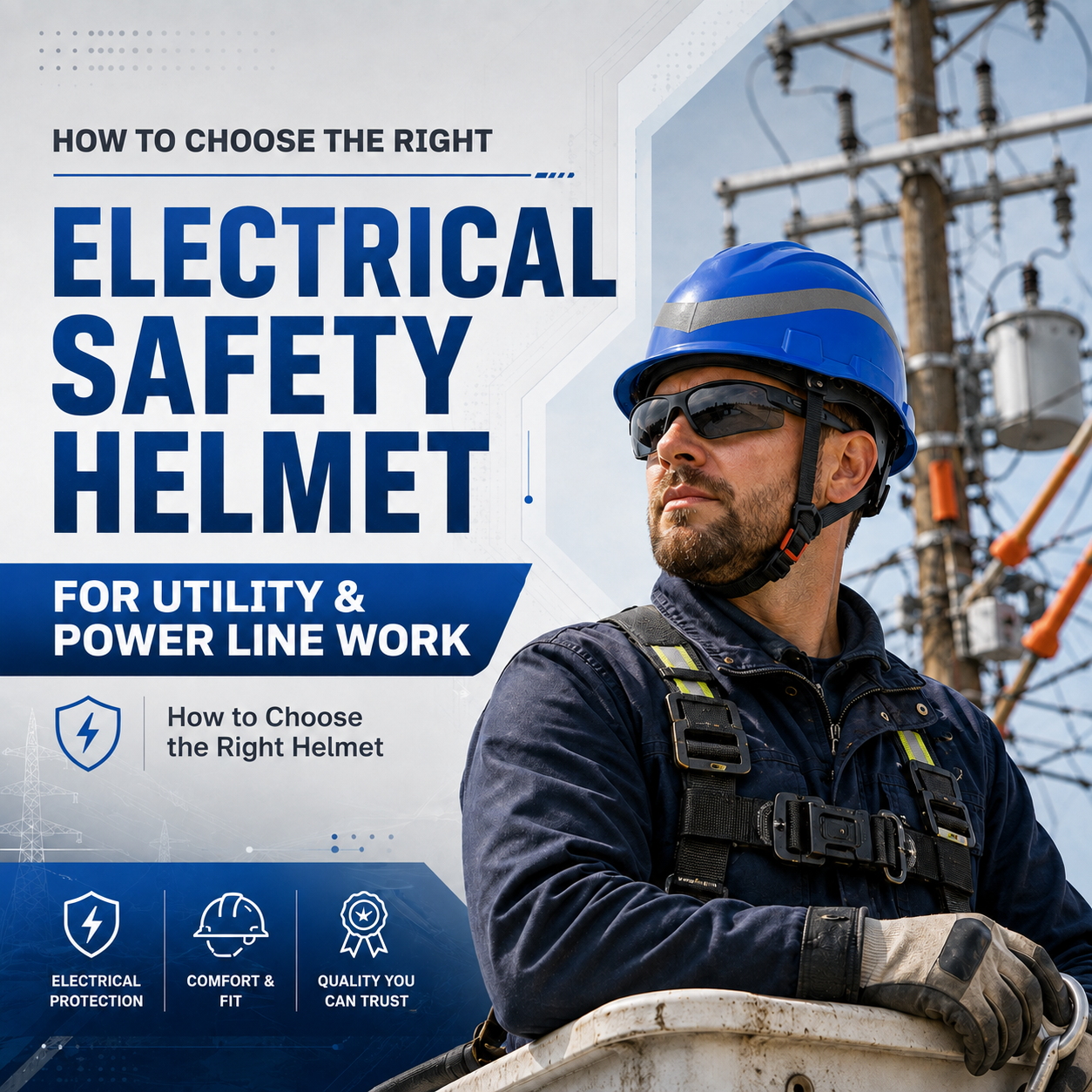 Comment choisir le bon casque de sécurité électrique pour les travaux sur les services publics et les lignes électriques