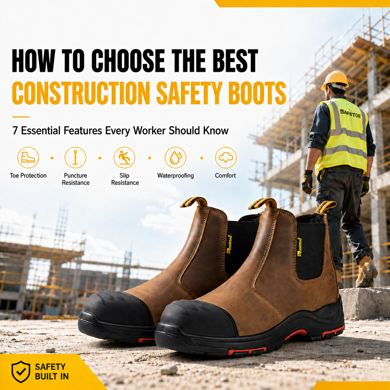 Comment choisir les meilleures bottes de sécurité pour la construction&nbsp;: 7 caractéristiques essentielles