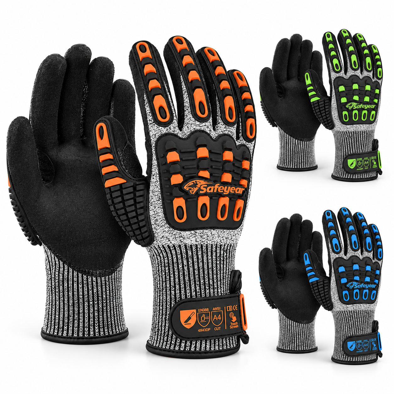 Gants anti-coupure et anti-impact niveau D Safeyear TPR9004