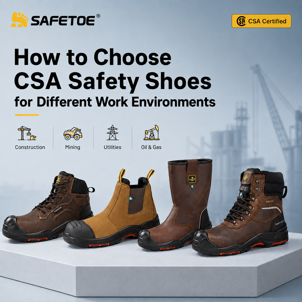 Comment choisir des chaussures de sécurité CSA pour différents environnements de travail