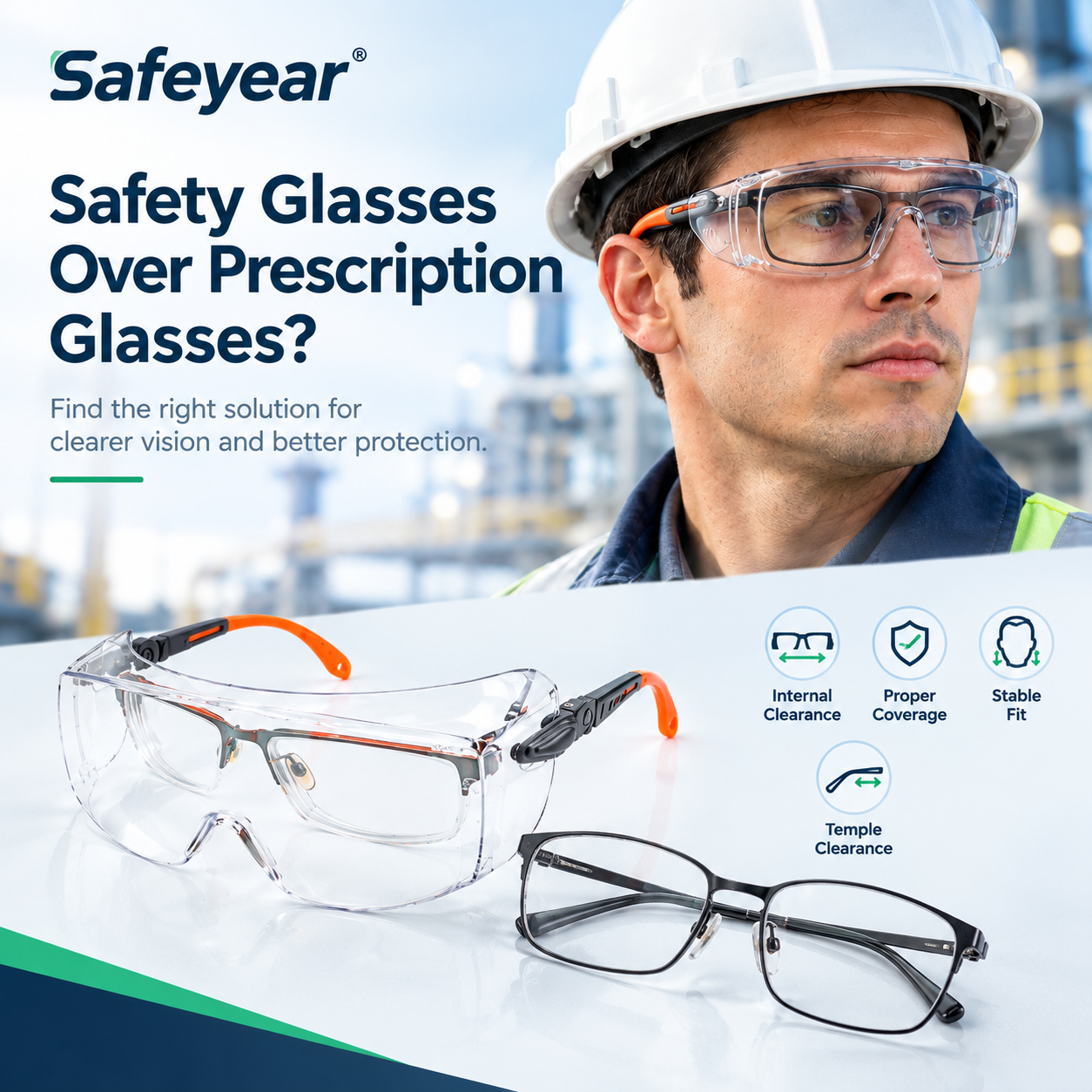 Lunettes de sécurité OTG&nbsp;: comment porter des lunettes de sécurité par-dessus des lunettes de vue