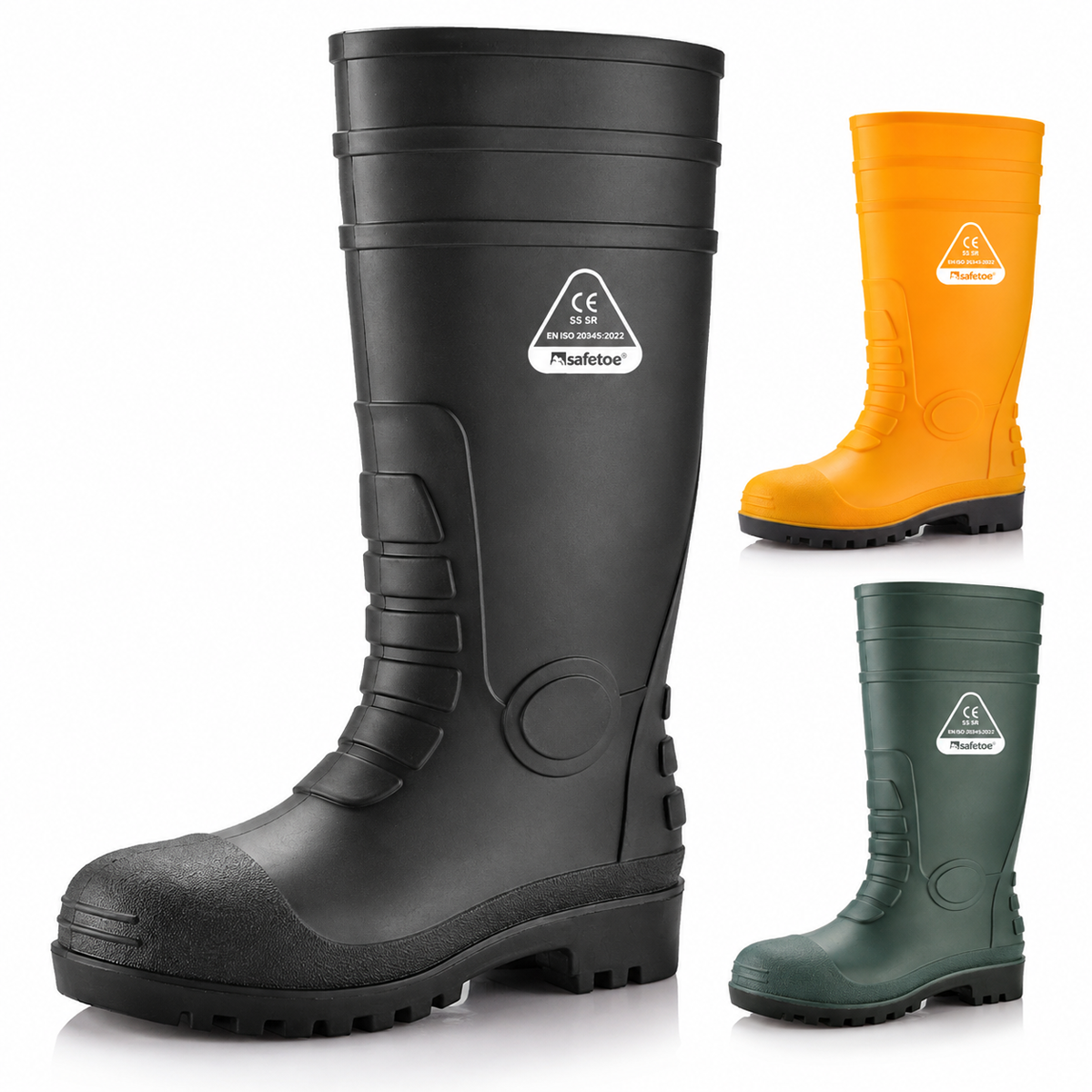 Bottes de pluie de sécurité S5 Safetoe W-6038 en plusieurs couleurs