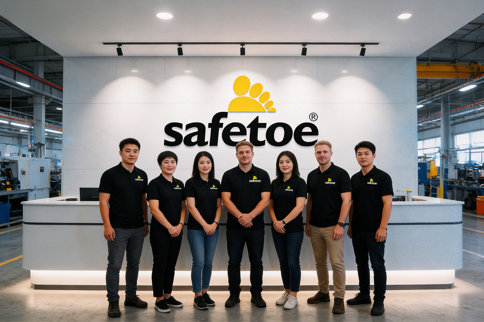 Safetoe équipe professionnelle au service des clients mondiaux de chaussures de sécurité