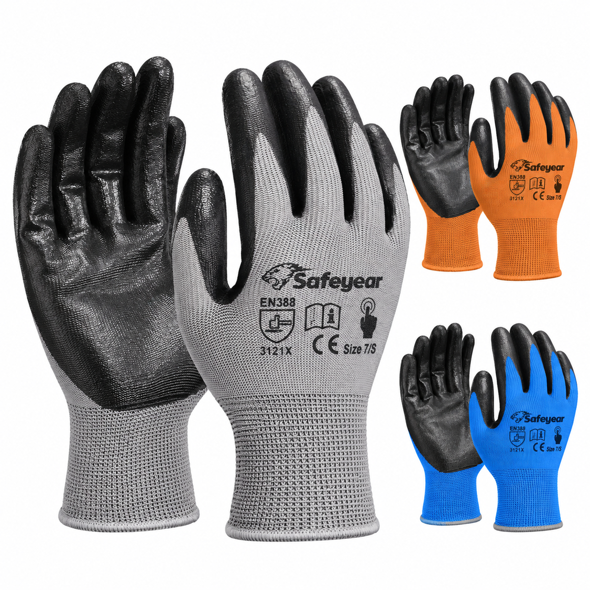 Gants de manutention enduits de nitrile Safeyear N1552