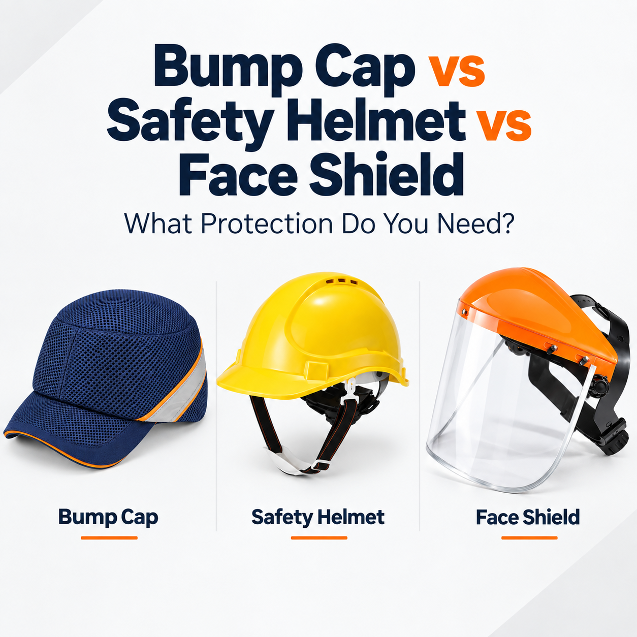 Casquette anti-heurt, casque de sécurité ou écran facial&nbsp;: de quelle protection avez-vous besoin&nbsp;?