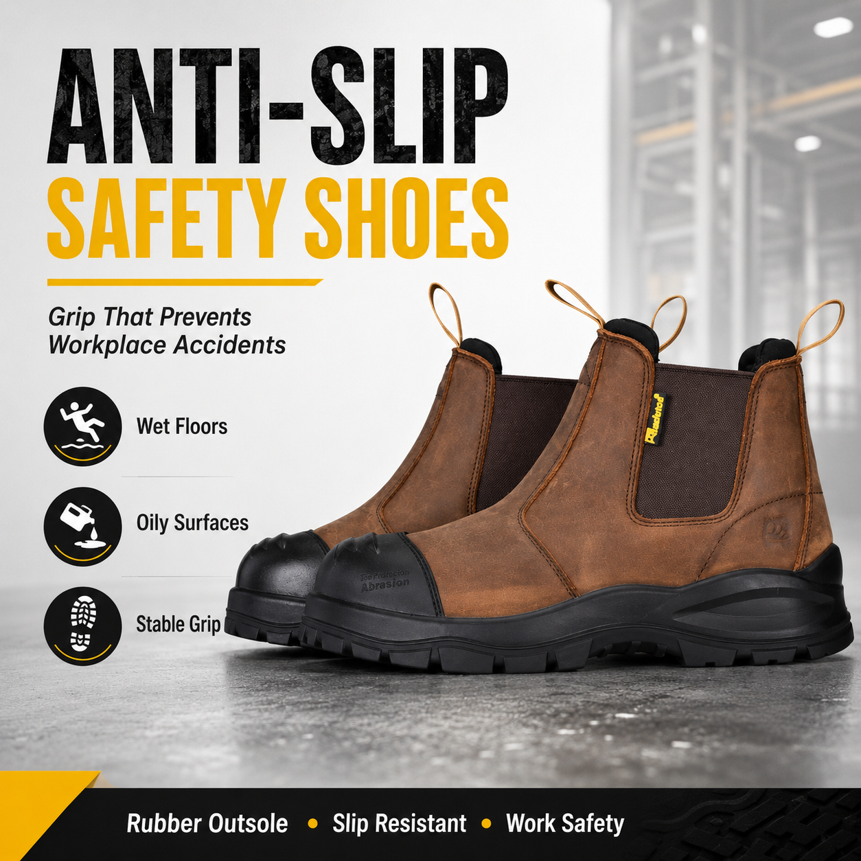 Vous ne manquez pas de chaussures de sécurité, il vous manque une véritable protection antidérapante