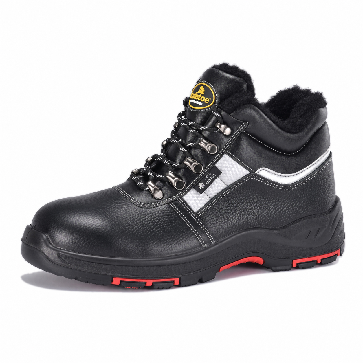 Bottes de sécurité d'hiver isolées avec doublure en laine chaude | Bouclier de glace M-8027