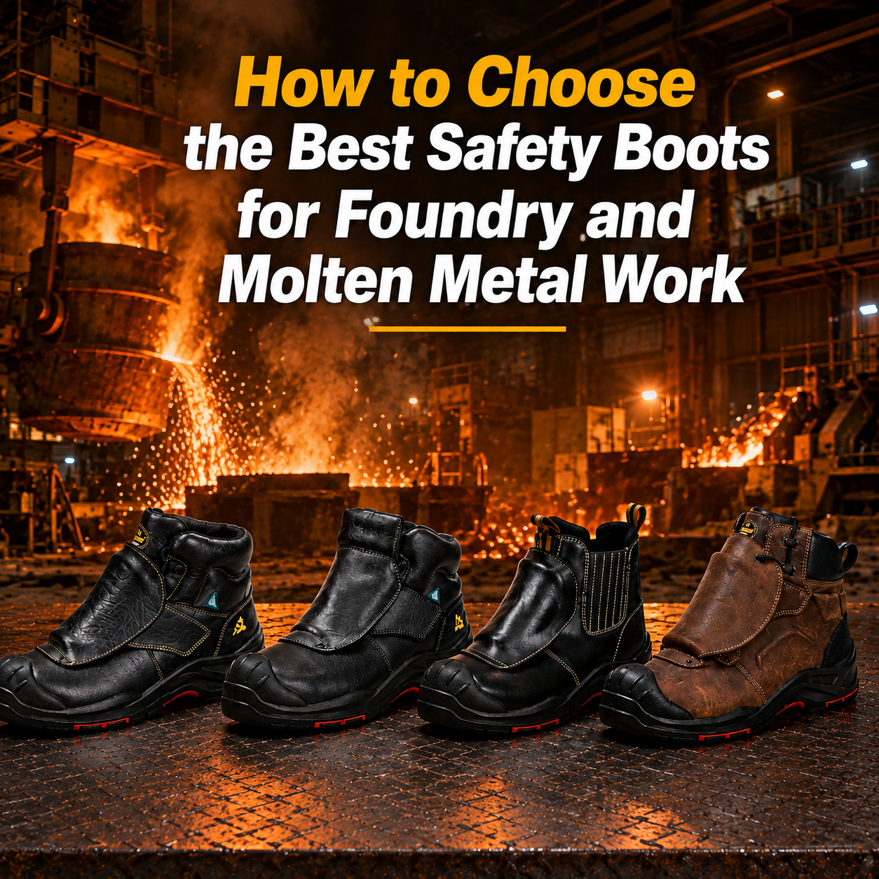 Comment choisir les meilleures bottes de sécurité pour le travail de fonderie et de métaux en fusion